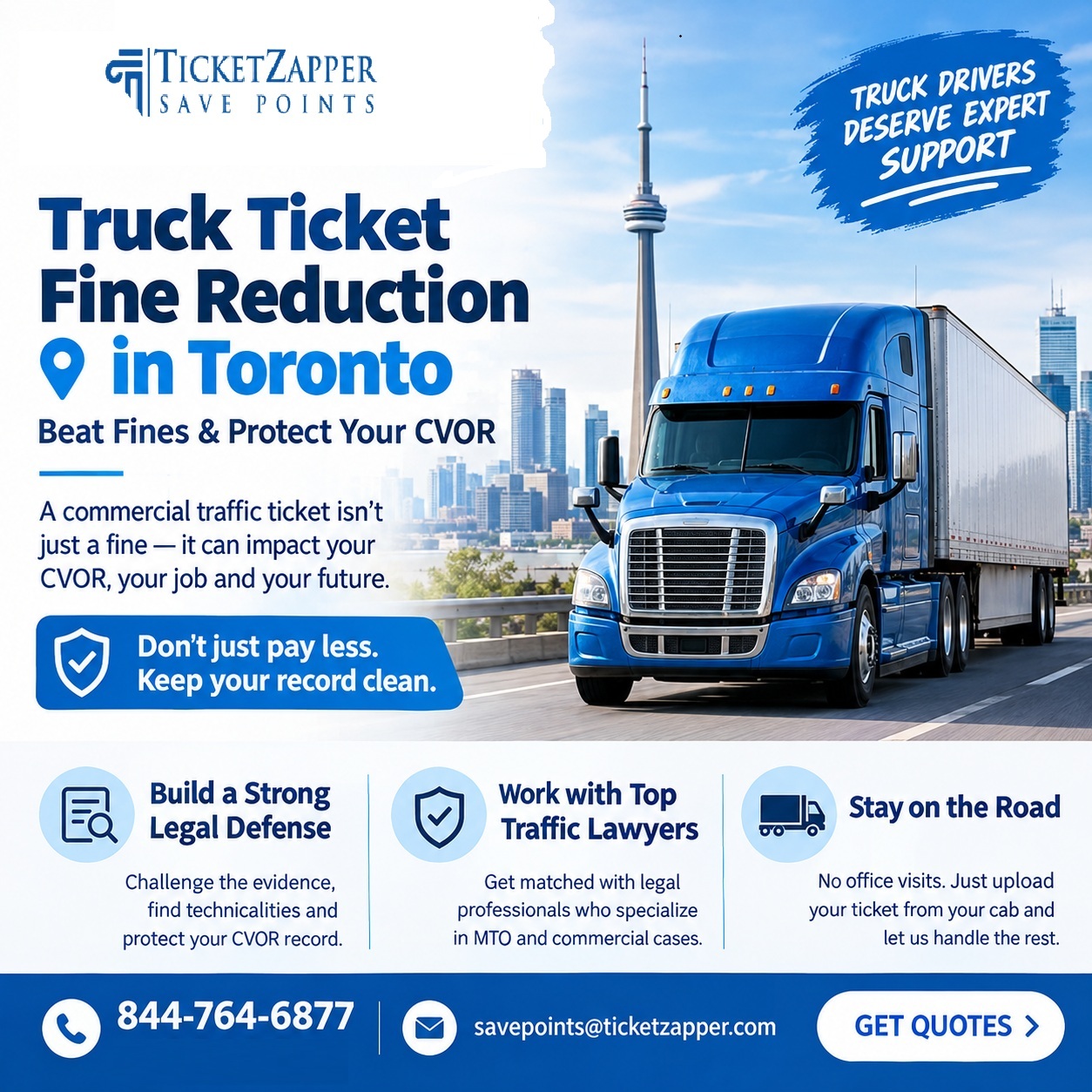 Truck Ticket Fine Reduction Toronto | Beat Fines & Protect CVOR