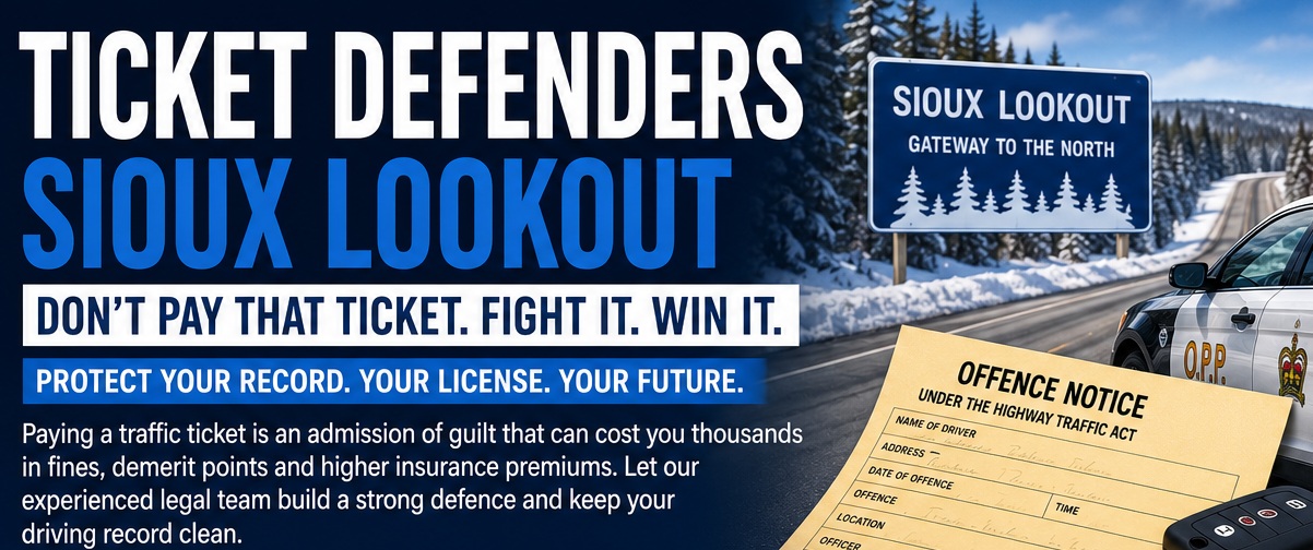Protect Your Driving Record with Expert ticket defenders Sioux Lookout